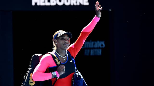 Serena Williams nam de tijd om het publiek in de Rod Laver Arena te bedanken.