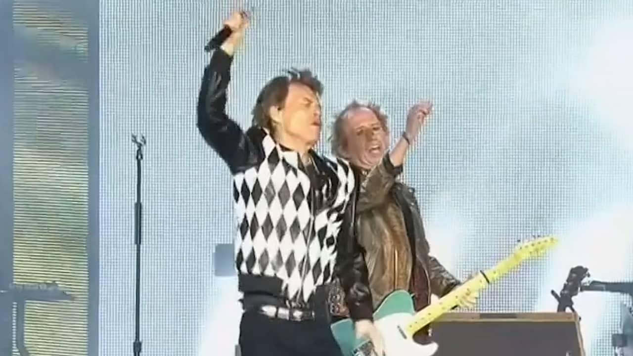 Beeld uit video: Mick Jagger geeft eerste optreden na hartoperatie