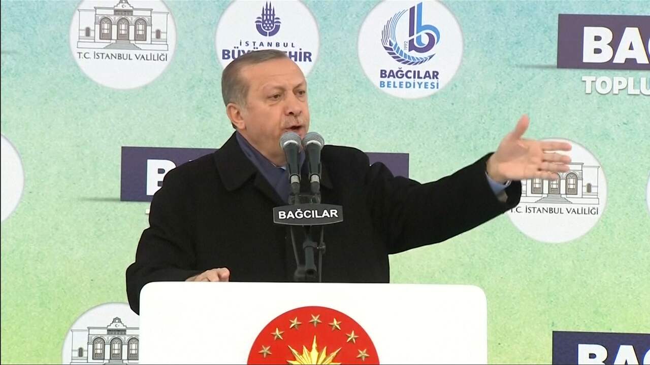 Beeld uit video: Erdogan: Tegenmaatregelen volgen na weigeren vlucht minister