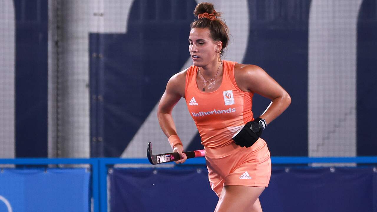 Topscorer Frédérique Matla was verantwoordelijk voor het enige doelpunt in het duel met Groot-Brittannië.