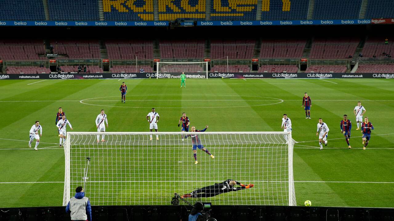 Martin Braithwaite verzuimde Barcelona uit een penalty op voorsprong te zetten.