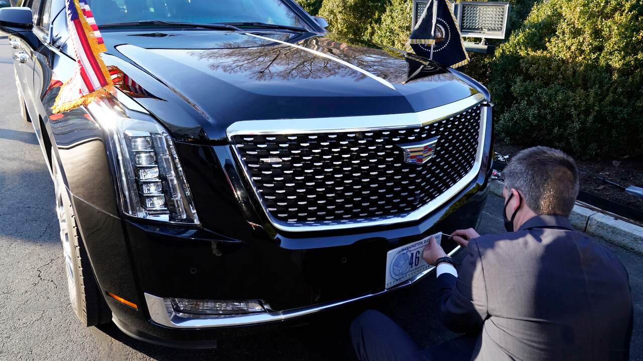 Tot slot kreeg ook de presidentiële Cadillac 'the Beast' een nieuw kenteken.