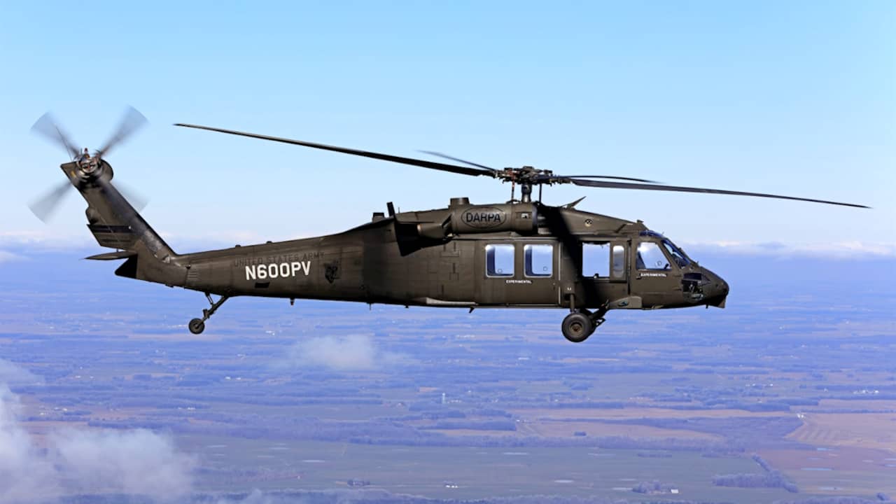 Beeld uit video: Amerikaans leger laat helikopter vliegen zonder piloot