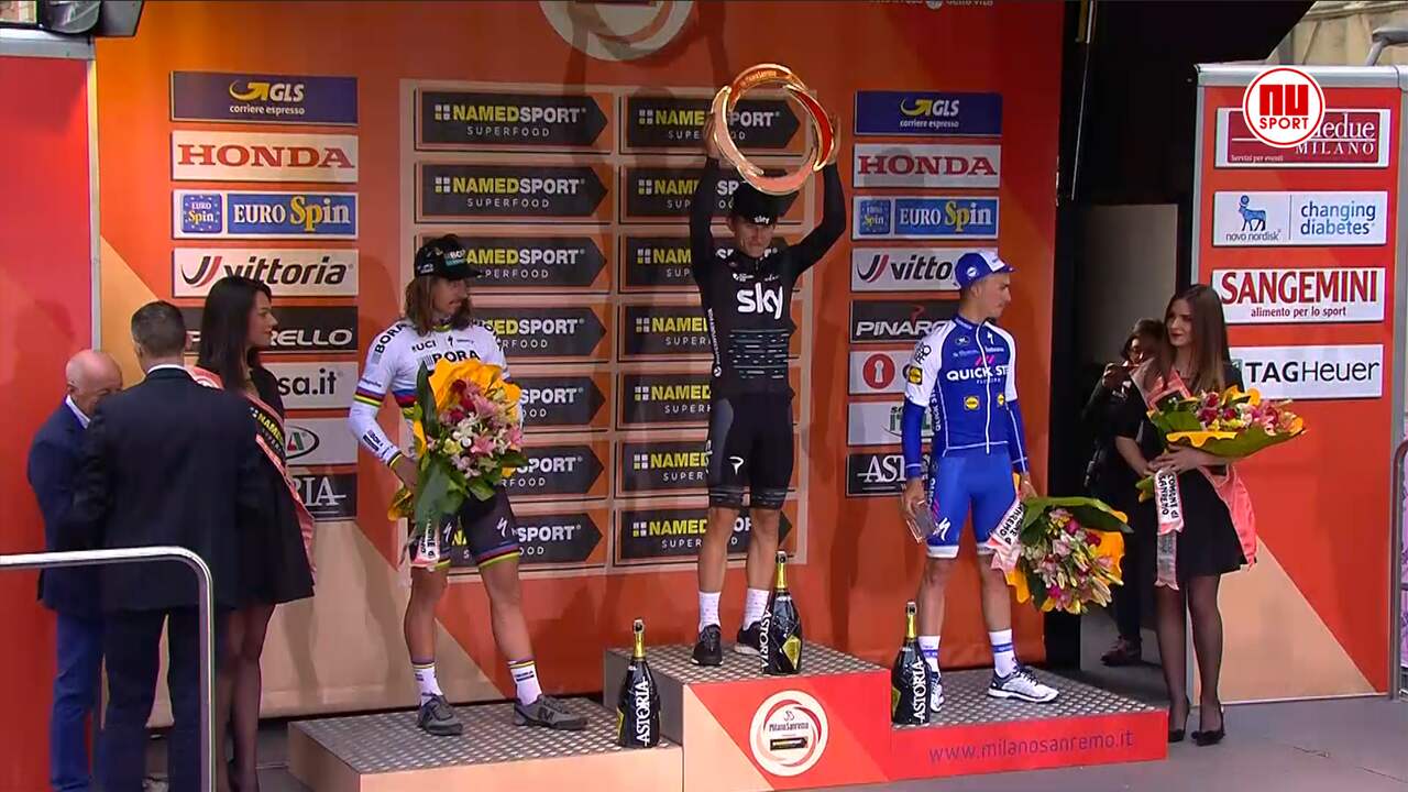 Beeld uit video: Kwiatkowski klopt Sagan in San Remo na spectaculaire sprint