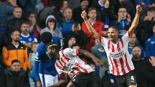 Sangaré zet PSV met gelukje op voorsprong tegen Rangers