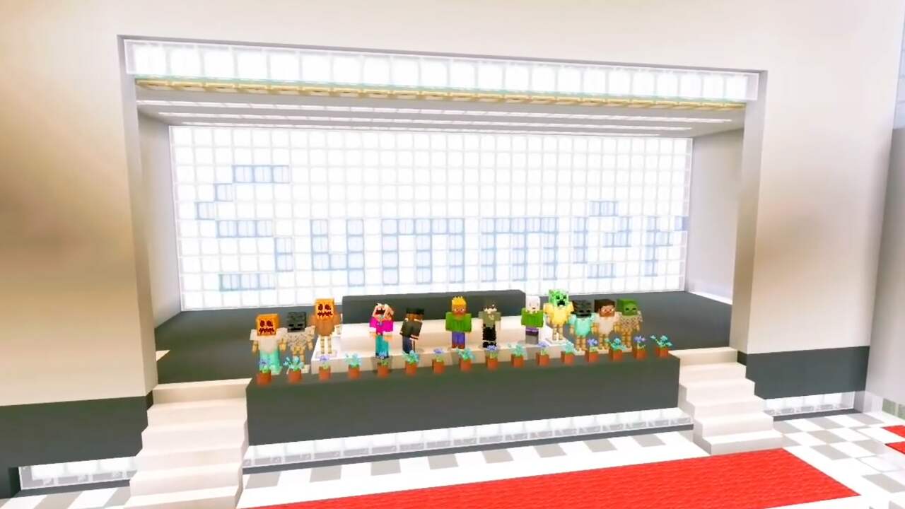 Japanse basisschoolkinderen houden diploma-uitreiking in Minecraft