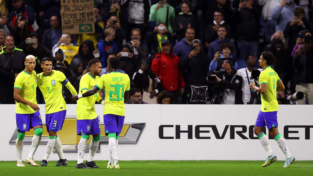 Brazilië won in Le Havre met 3-0 van Ghana.