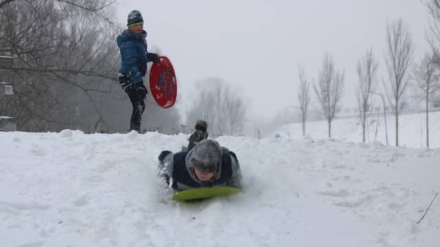 Een winters tafereel in Boxtel.