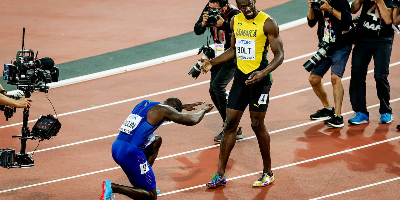 Uitgejouwde wereldkampioen Gatlin looft 'inspirerende' Bolt