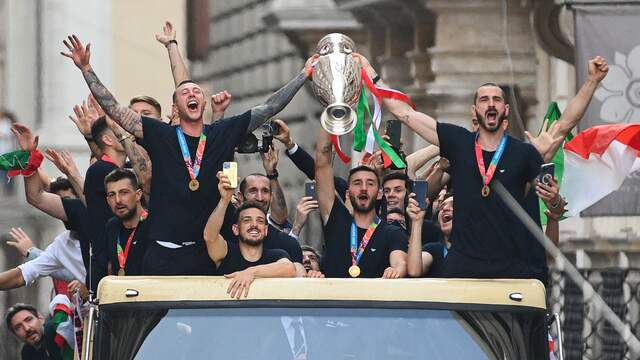 Ook daags na het winnen van de Europese titel zijn de Italianen door het dolle heen.