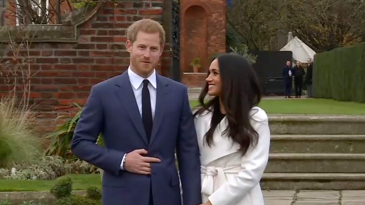 Beeld uit video: Prins Harry en Meghan Markle maken verloving bekend