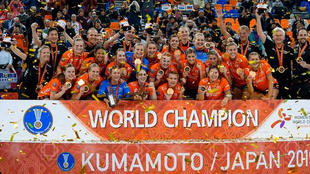 Vreugde bij Oranje na de WK-finale.