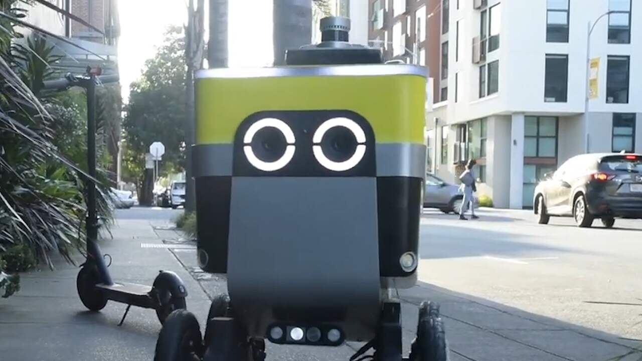 Beeld uit video: Autonome bezorgrobot wordt bestuurd met gamecontroller