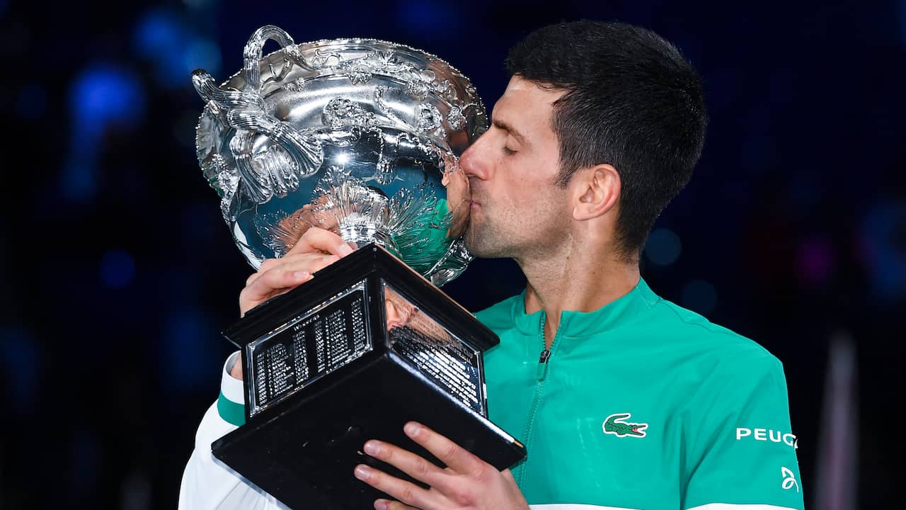Novak Djokovic won de Australian Open begin dit jaar voor de negende keer.