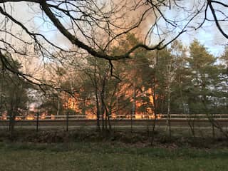 Grote natuurbrand op Laapersheide bij Hilversum mogelijk aangestoken