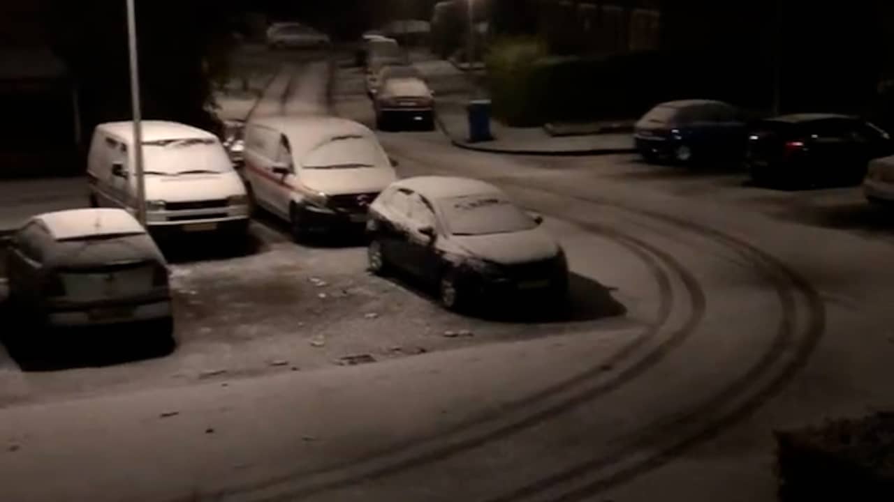 Beeld uit video: Code geel voor sneeuwval in noordoosten