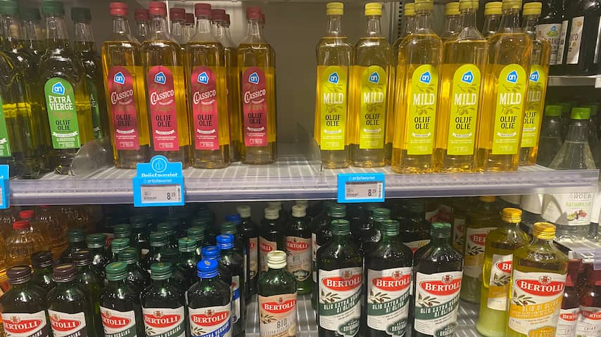 Fles olijfolie wordt alsmaar duurder: prijs in een maand met 2,50 euro gestegen