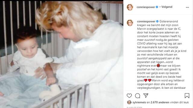 Connie Witteman deelt de updates over haar zoon met deze oud foto. Foto: Instagram/Connie Witteman
