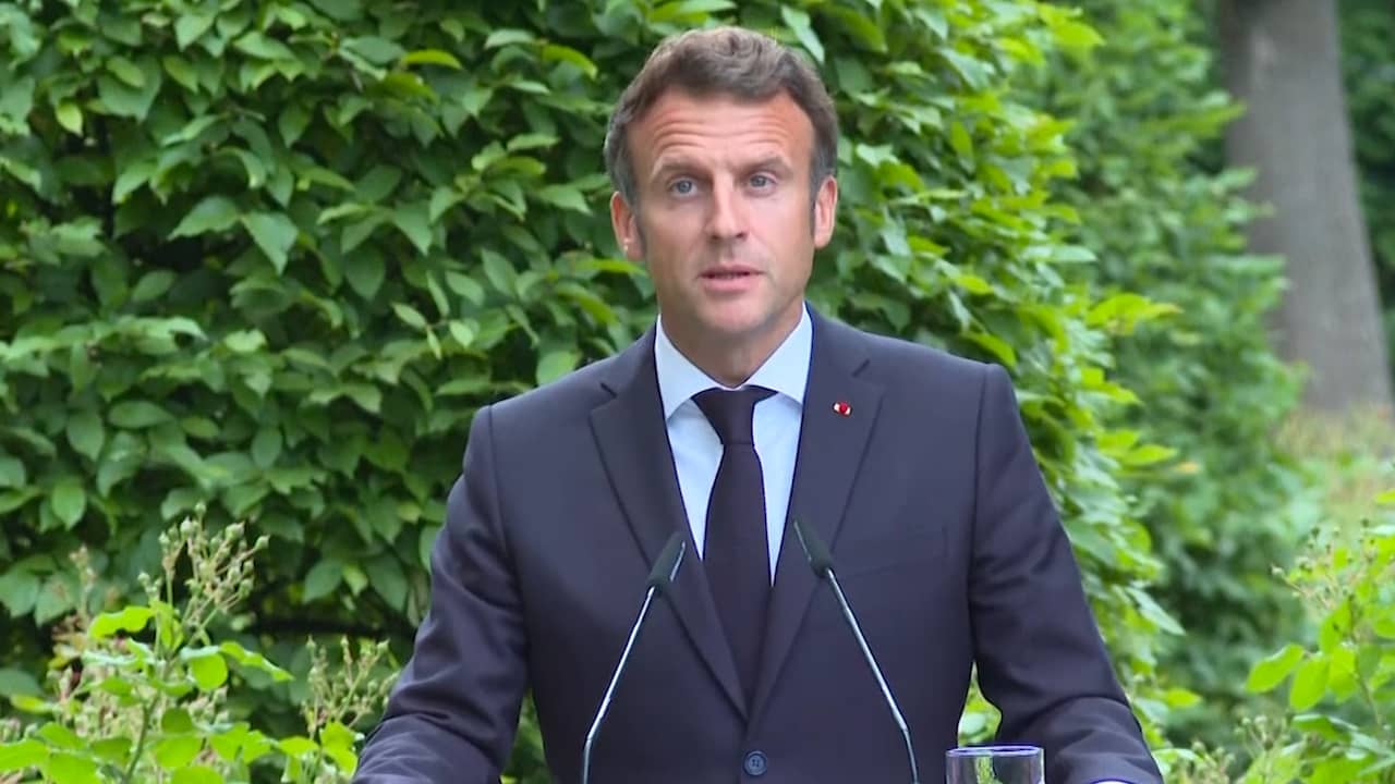 Beeld uit video: Macron: 'We steunen kandidaat-lidmaatschap Oekraïne'