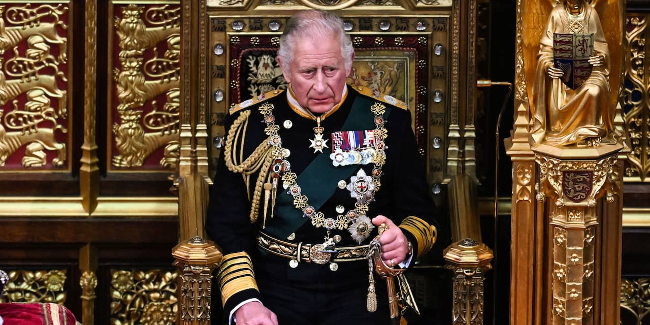 Prins Charles neemt plaats in stoel Philip voor uitspreken troonrede van Elizabeth