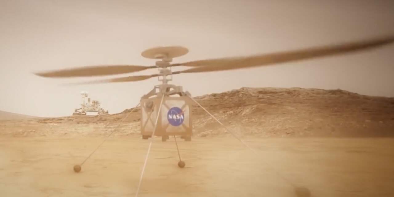 NASA maakt voor het eerst succesvolle helikoptervlucht op Mars