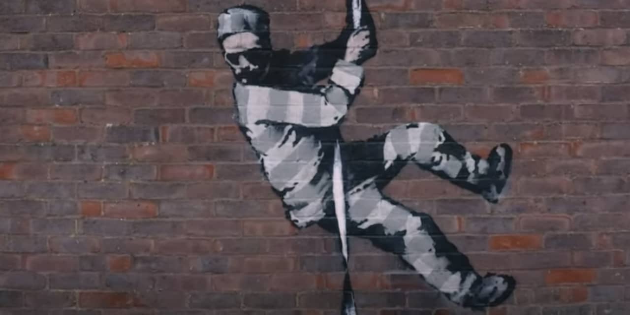 Banksy-kunstwerk op gevangenismuur vernield met rode verf