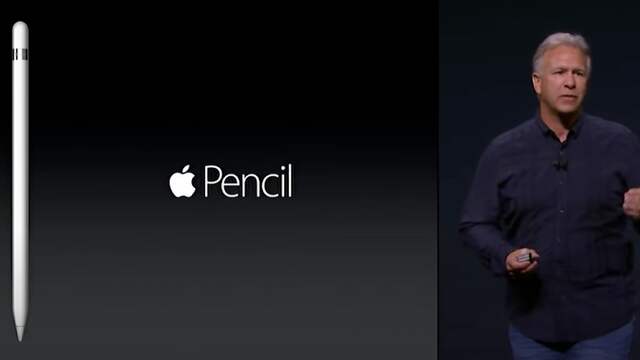 Apple-topman Phil Schiller toont de Apple Pencil