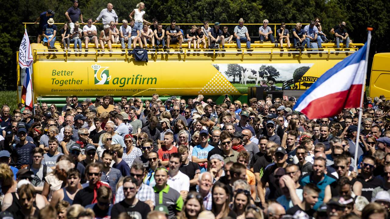 Duizenden boeren waren afgekomen op de boerenprotestdag in Stroe.