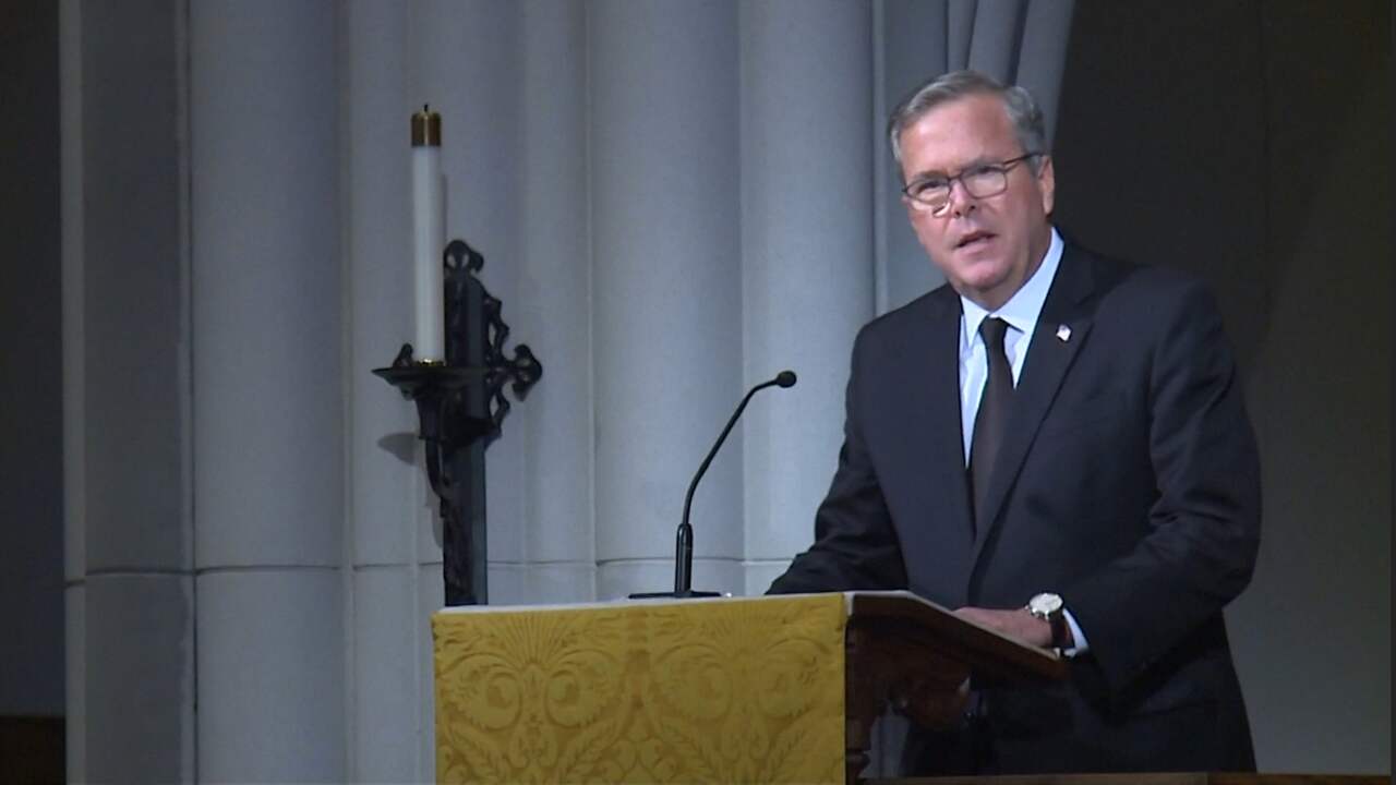 Beeld uit video: Familie herdenkt voormalig First Lady Bush