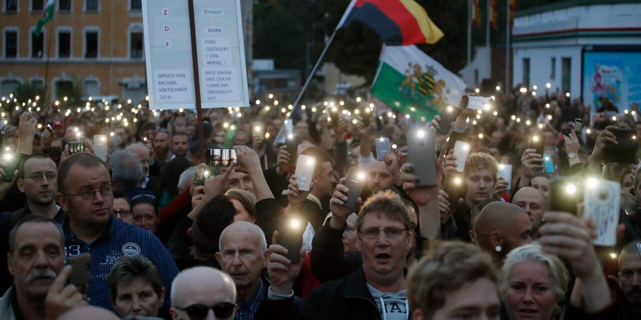 Wederom mensen de straat op in Duitse stad Chemnitz