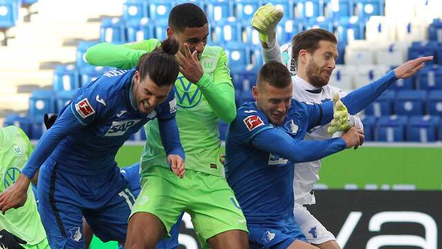 Wolfsburg verloor met 2-1 van Hoffenheim.