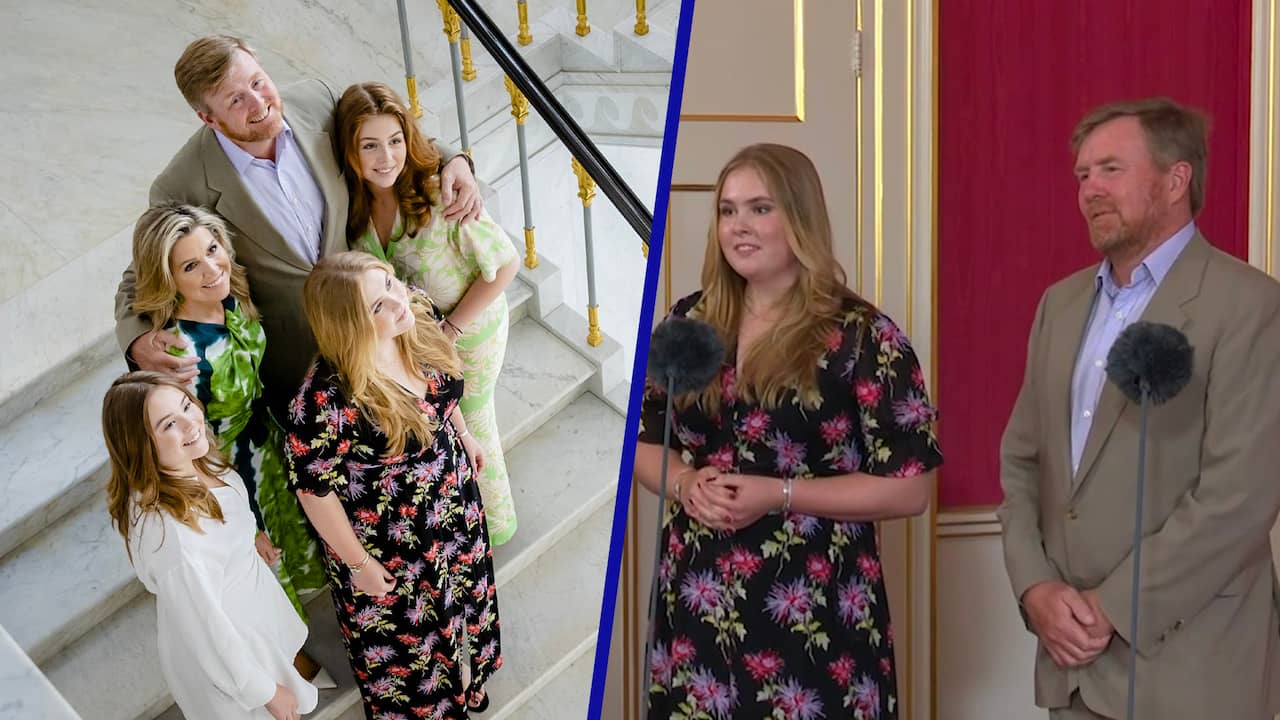 Beeld uit video: Koning grijpt in bij vraag over liefdesleven Amalia