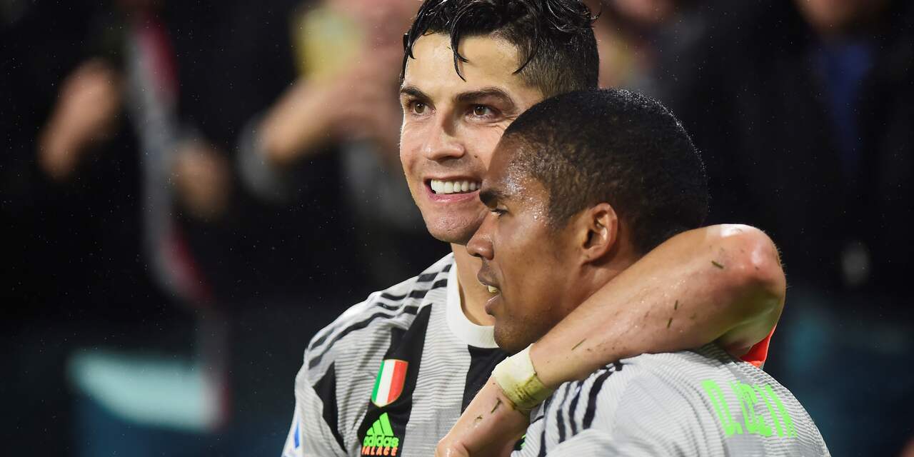 Ronaldo helpt Juventus in blessuretijd aan zege, goal Kluivert voor AS Roma