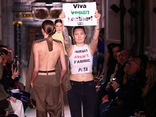 Modeshow Victoria Beckham verstoord door dierenactivisten