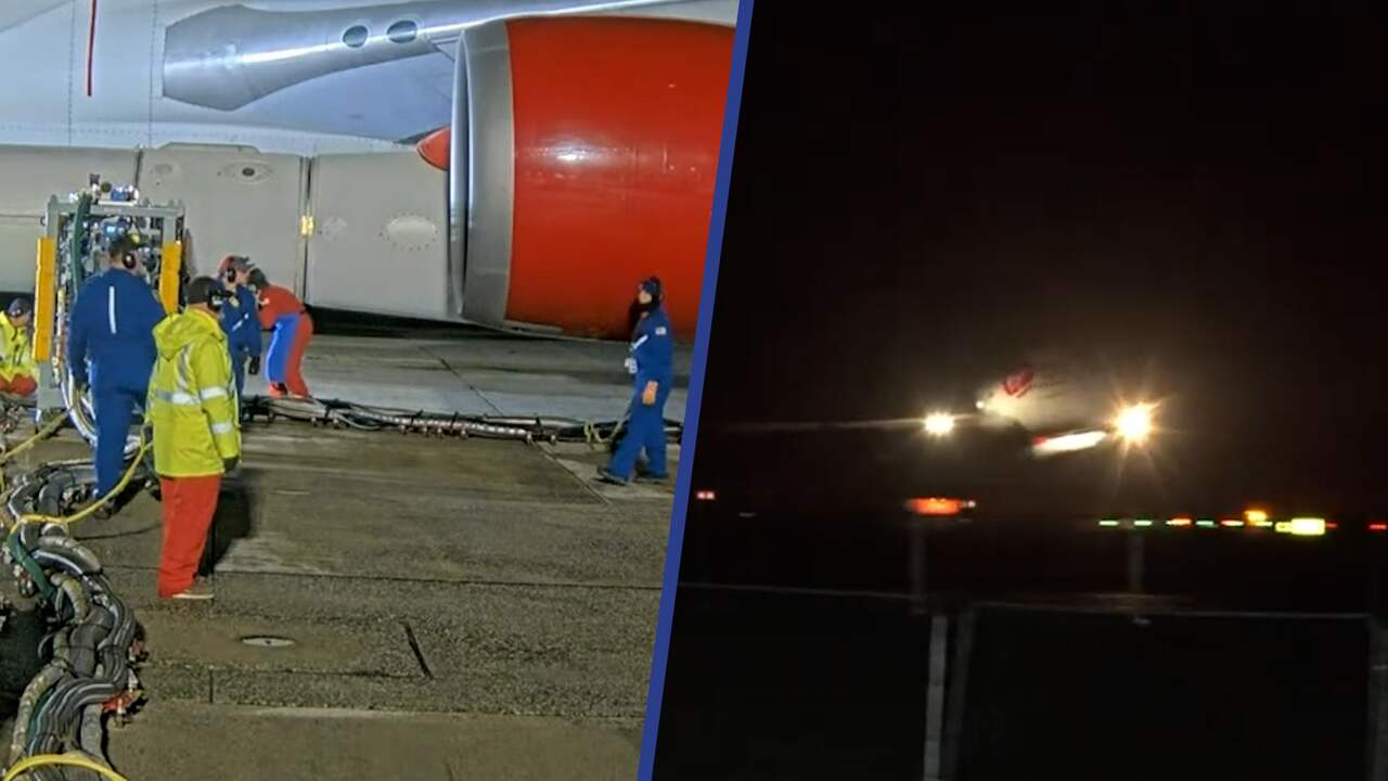 Beeld uit video: Vliegtuig landt na mislukte lancering zonder raket in Engeland