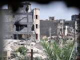 In de stad Al Ramadi zijn veel gebouwen beschadigd door de zware gevechten in het gebied. IS heeft grip op de stad.
