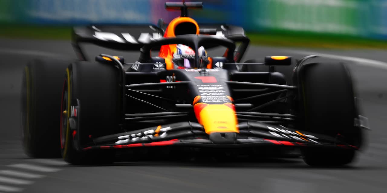 Verstappen derde in verregende tweede training Australië, Alonso snelste