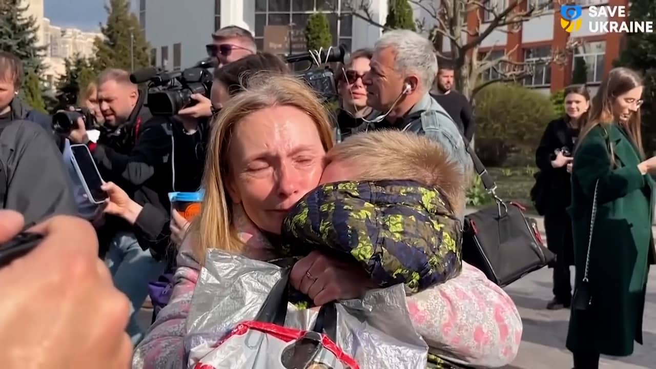 Image from video: 31 Ukrainian children recovered from Russia
