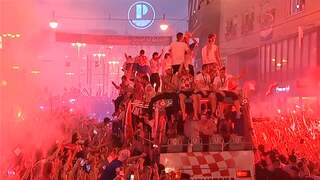 Honderdduizenden Kroaten vieren WK-prestatie in Zagreb