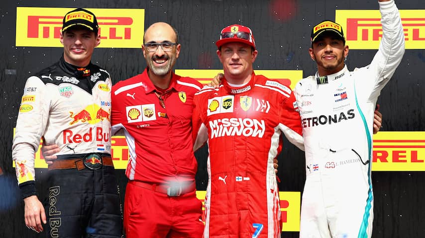 Verstappen tweede achter Räikkönen in VS, nog geen wereldtitel Hamilton