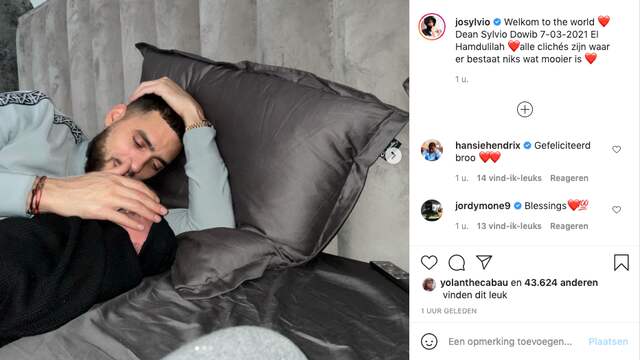 Josylvio kondigt de geboorte van zijn tweede zoon aan.