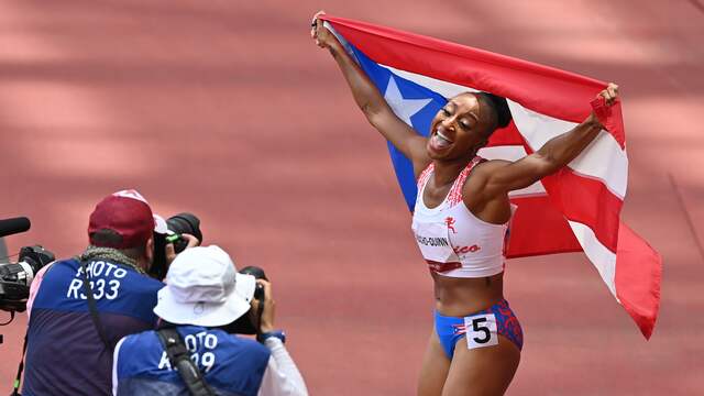 Jasmina Camacho-Quinn pakte goud.