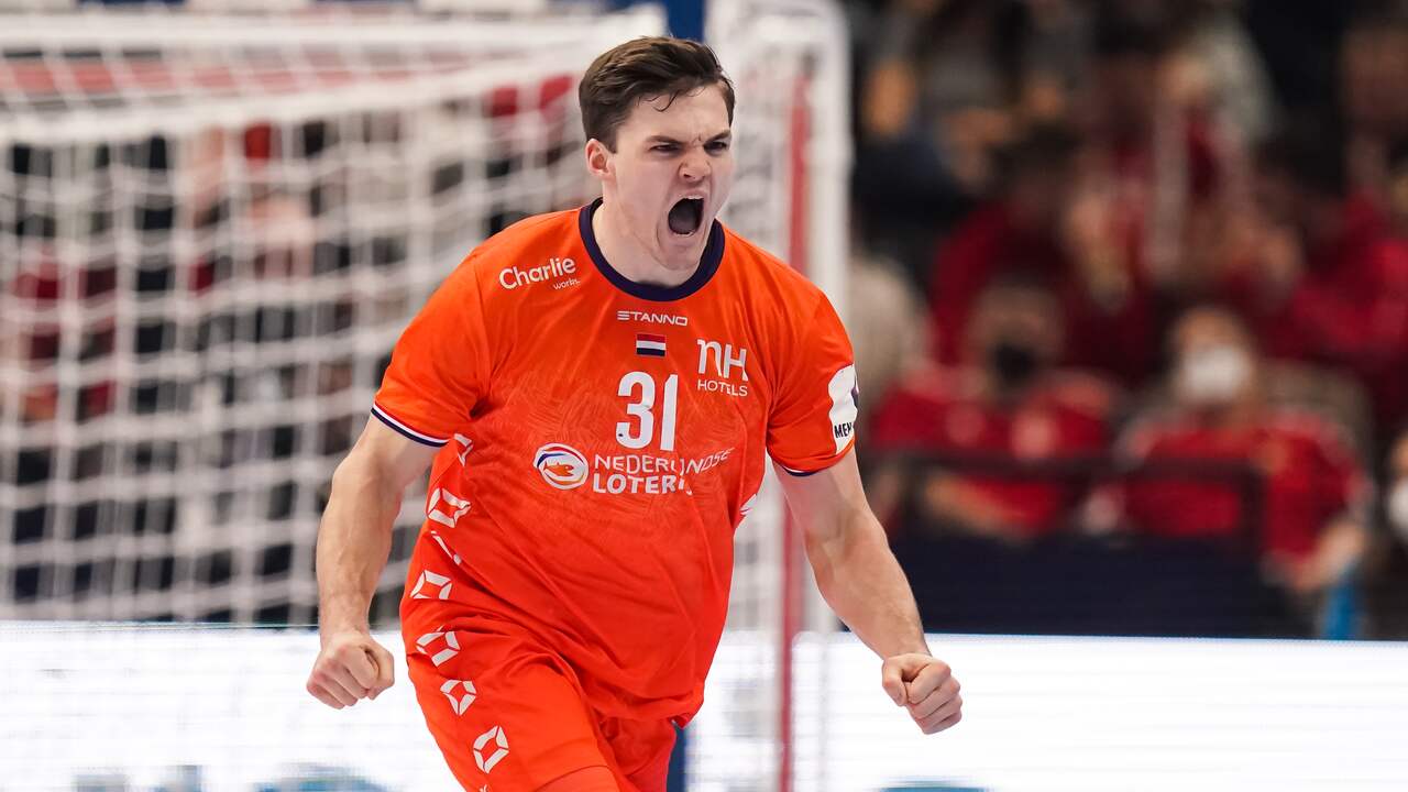 Kay Smits is de sterspeler van de Nederlandse handballers.