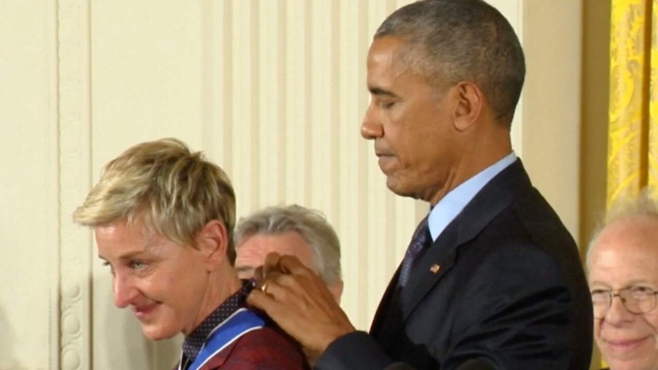 Ellen DeGeneres ontvangt hoogste Amerikaanse onderscheiding