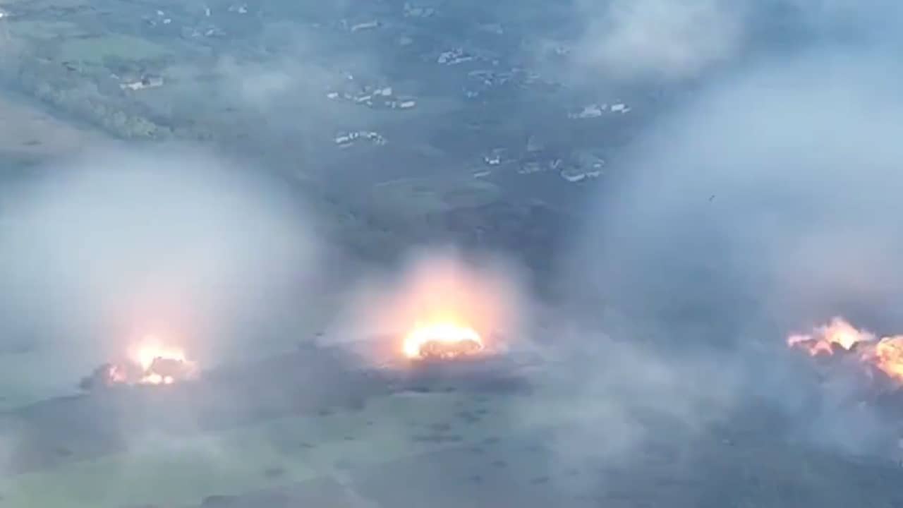 Beeld uit video: Oekraïne deelt beelden van vermoedelijk vacuümbommen