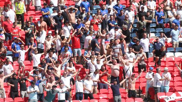 Er waren ruim twintigduizend fans op Wembley bij Engeland-Kroatië.