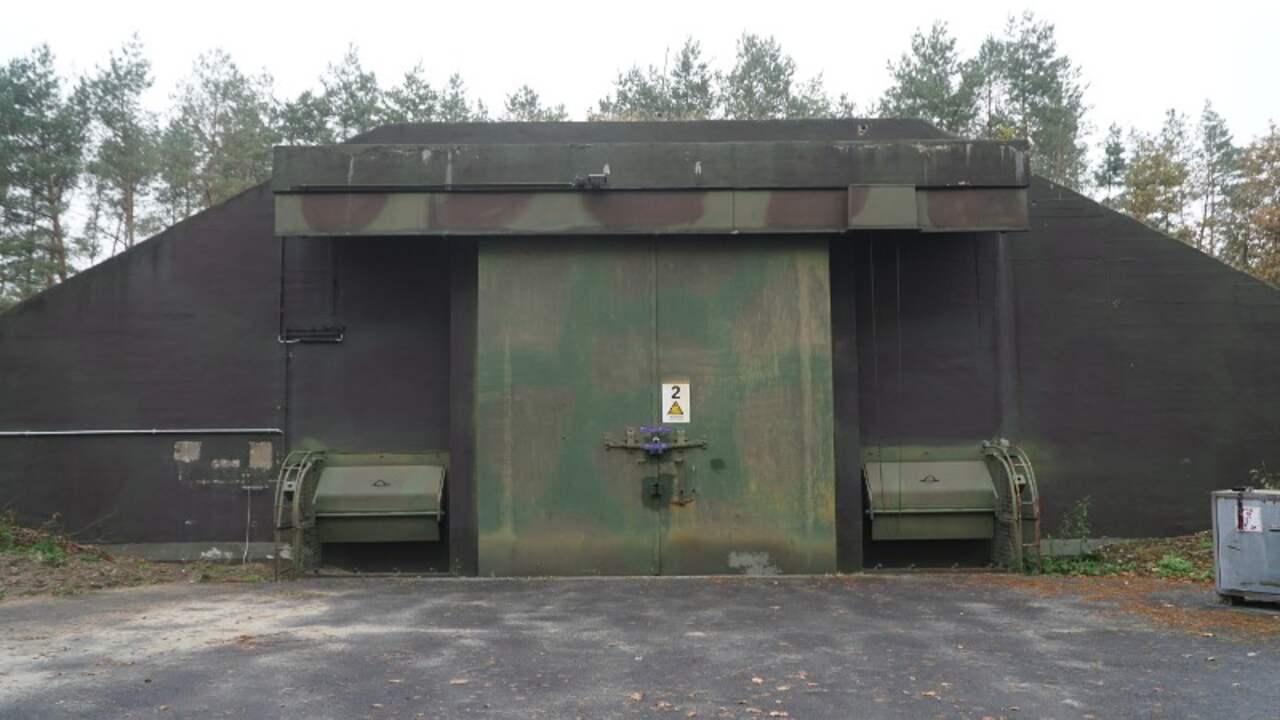 De bunker waarin het vuurwerk werd aangetroffen