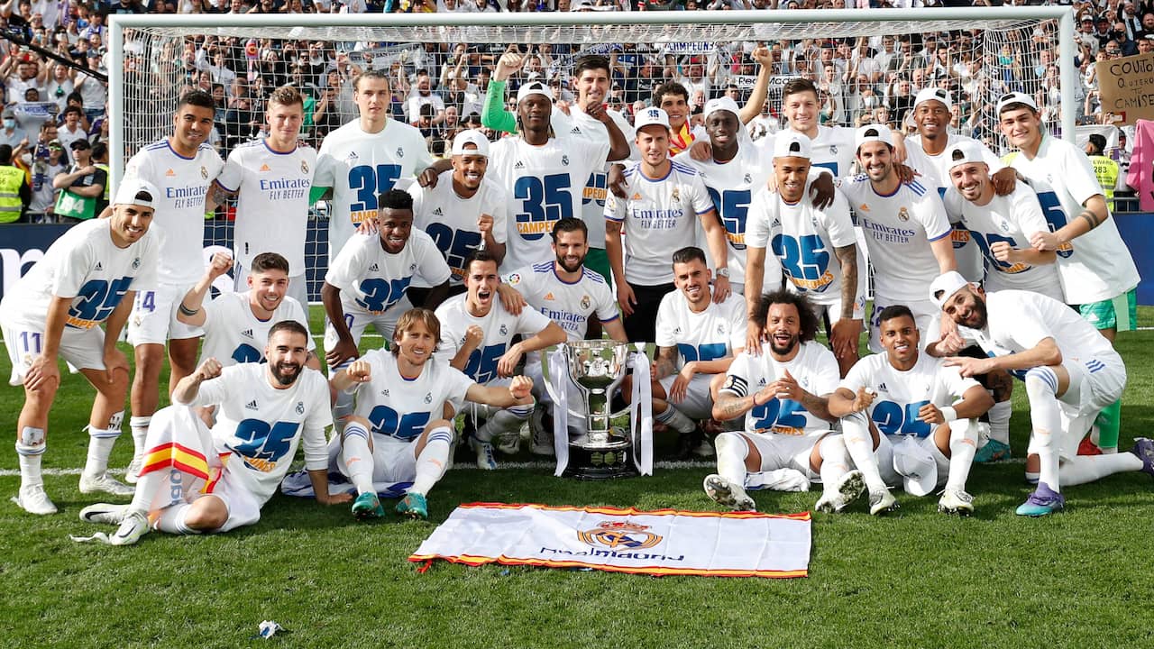 infrastructuur partner Bungalow Vreugde bij Real Madrid na 35e landstitel: 'Nu de Champions League nog' |  Voetbal | NU.nl