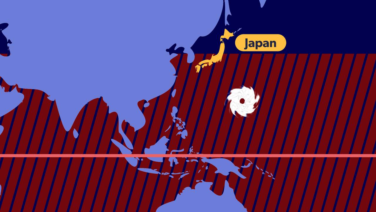 Beeld uit video: Waarom Japan met zo veel tyfoons te maken krijgt