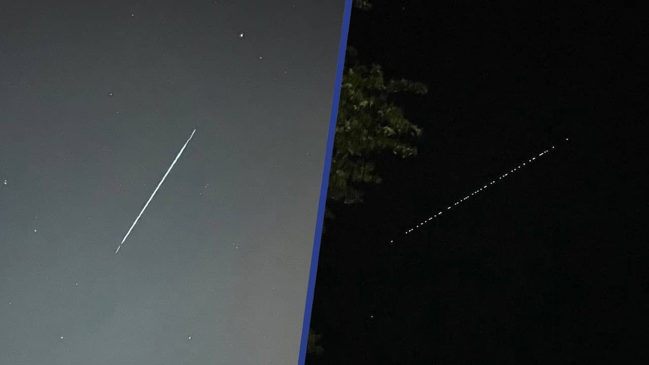 Beeld uit video: Starlink-satellieten voor tweede avond op rij aan de hemel te zien